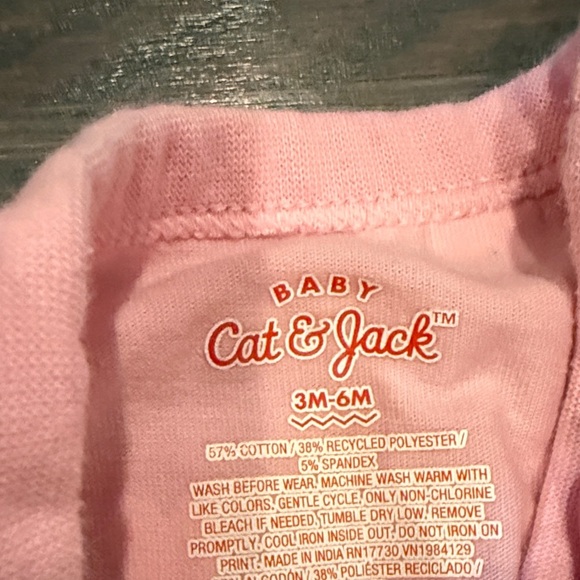 Cat & Jack Pink Heart Ruffle Jumpsuit - Picture 2 of 2